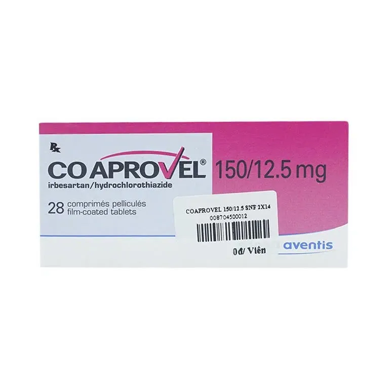 Coaprovel 150mg Sanofi (H/28v) – Hạ huyết áp ổn định, hiệu quả kép